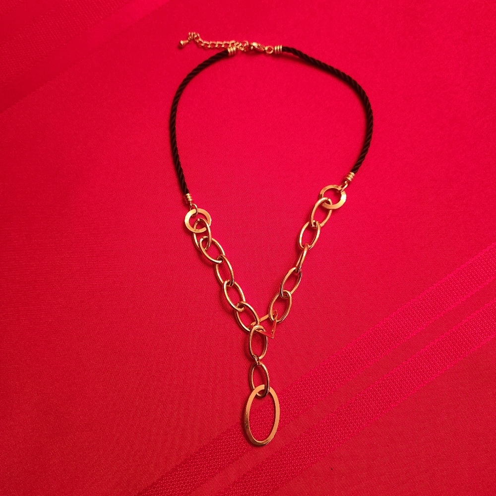 Black and Gold Chain Necklace